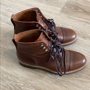 Men’s JCrew Kenton Leather Cap-Toe Boots